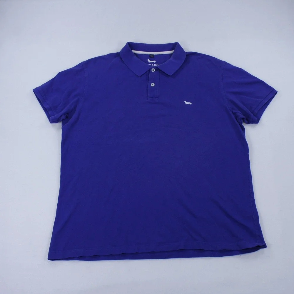 Harmont & Blaine Men's Purple Pique Cotton Polo Shirt Size XXL Regular Fit